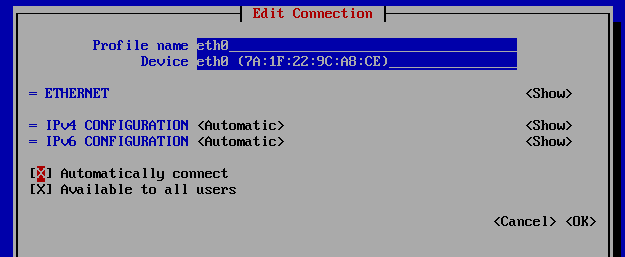 Enable Automatically connect eth0 in cent os 7 - anishmandal.in