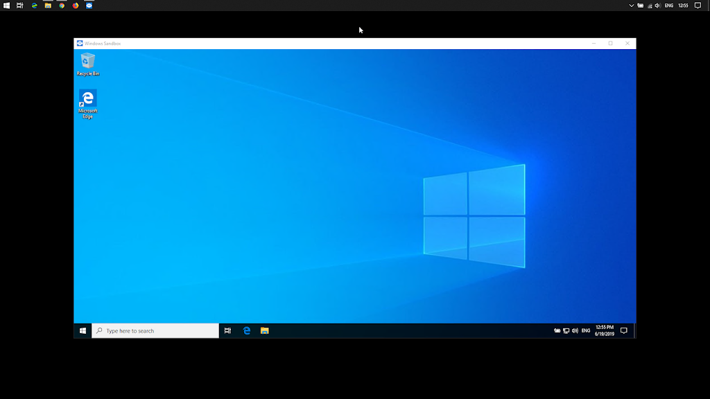 Running windows 10 Sandbox