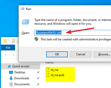 Open SSH folder from windows