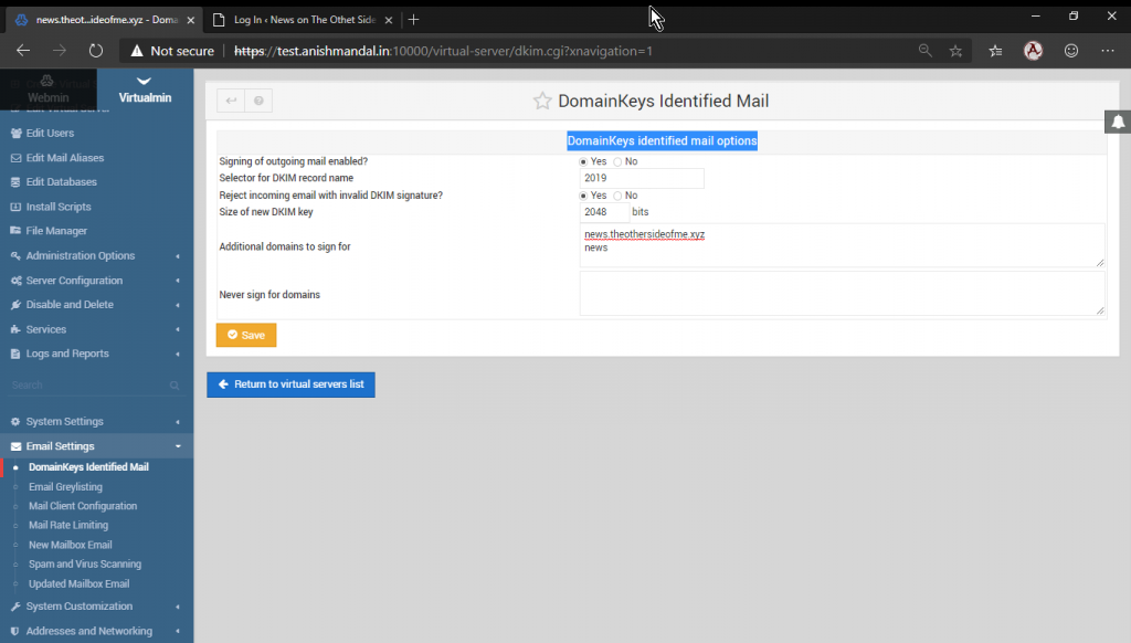 DKIM Configuration