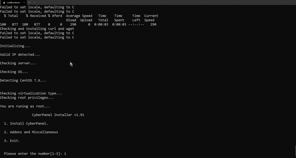 CyberPanel Installation Options