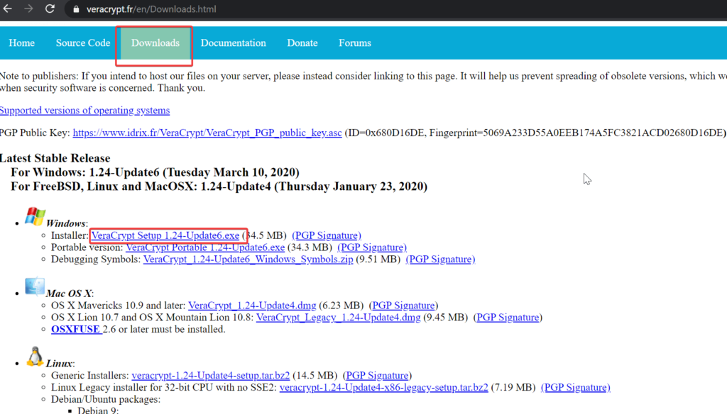 Download VeraCrypt
