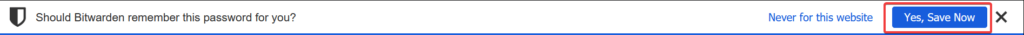 Bitwarden Browser Extension Save Login