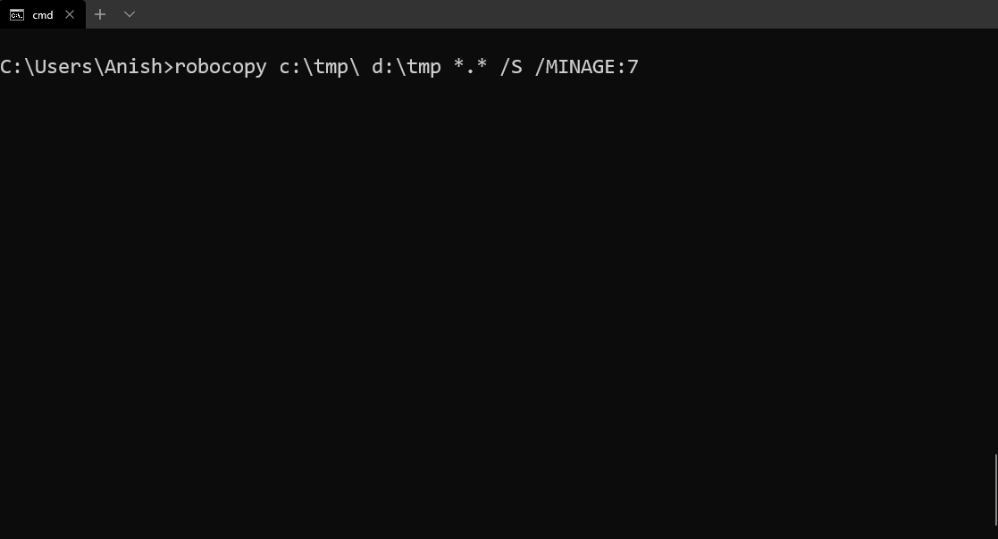 How to Use Robocopy Command to copy files previous dates Anish Mandal