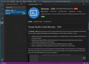 visual studio code ssh execute remot