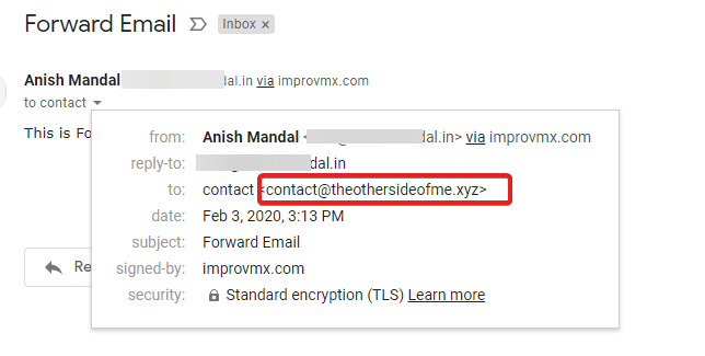gmail inbox getting custom domain sending email